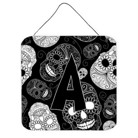 MICASA Letter A Day Of The Dead Skulls Black Wall and Door Hanging Prints MI729905